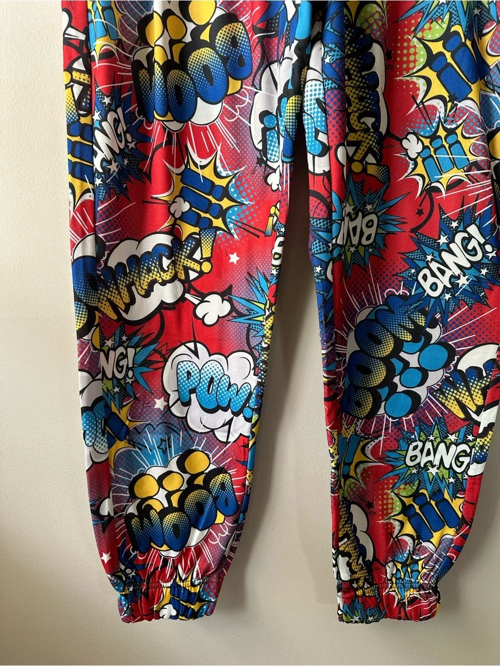 Oh Snap! By Drill Clothing Co. Novelty Comic Red Pop Art Jogger Pants Size L